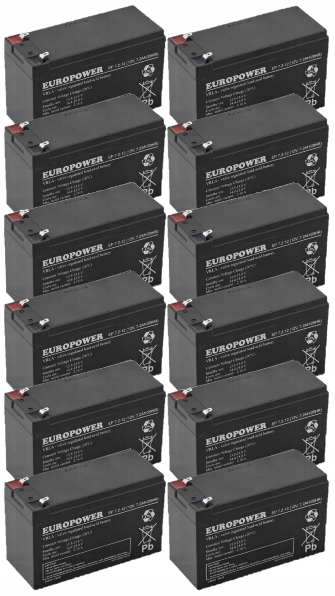 TBC49 Baterie Zestaw Akumulatorów Ups Apc Eaton Powerwalker 12x Ep 7,2-12