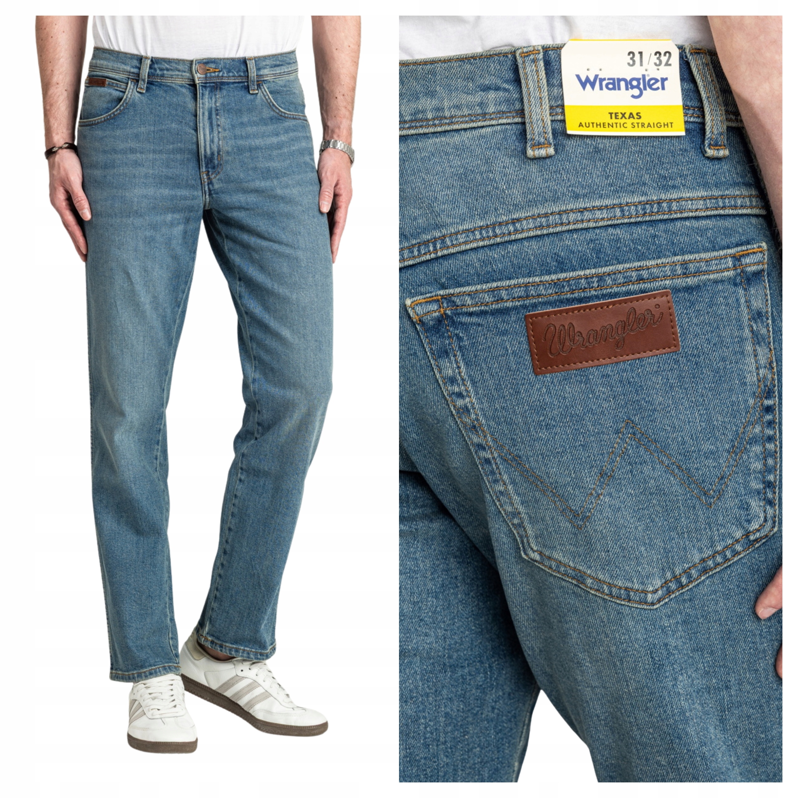 Pánské džínové kalhoty Wrangler Texas Regular Fit modré W33 L30