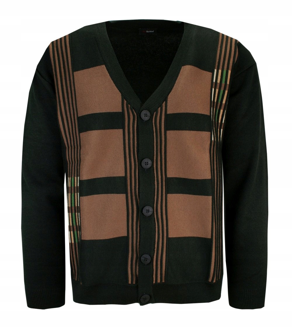 Černo-hnědý svetr Kardigan Max Sheldon L