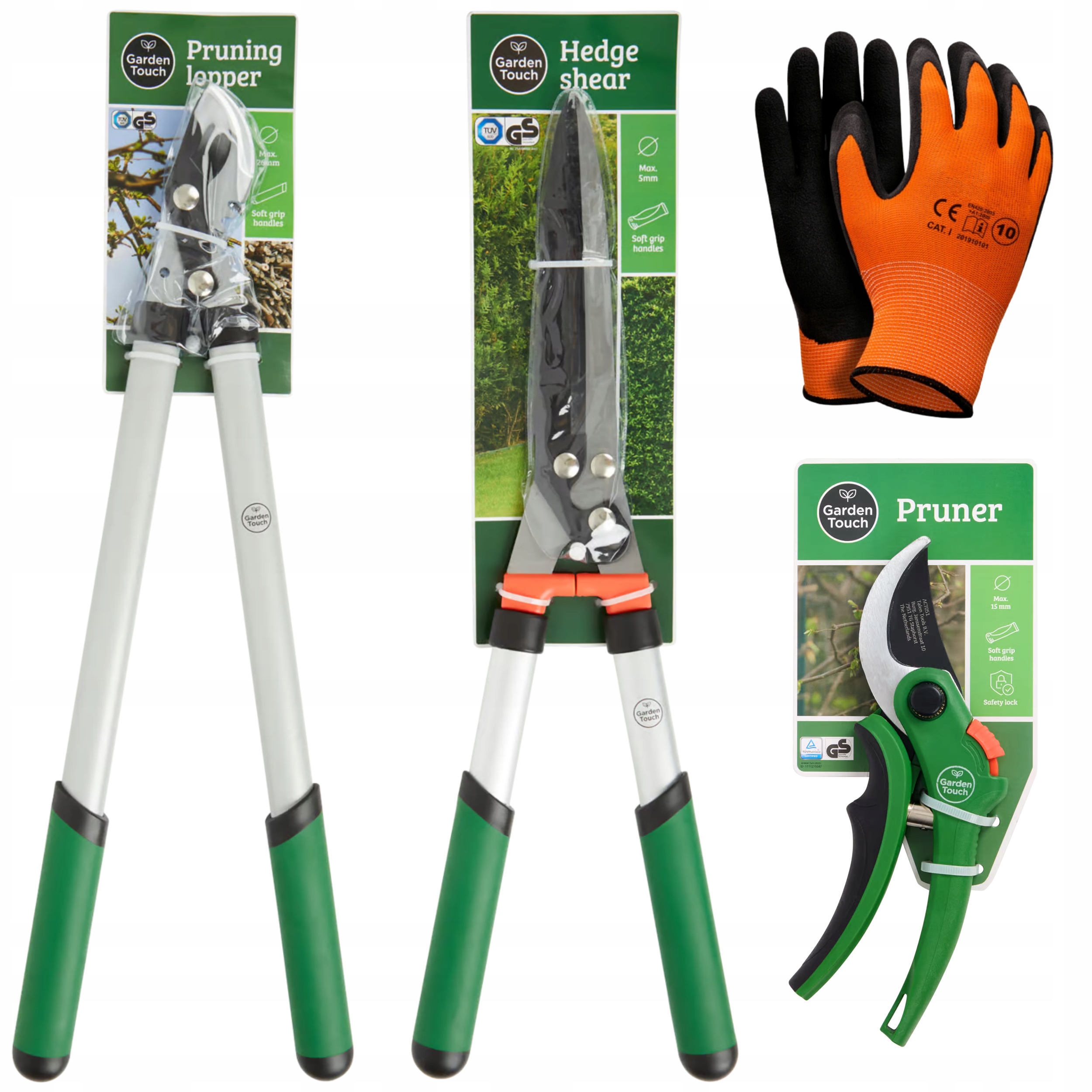 Zestaw Nożyc i Sekatorów ogrodowych 3w1 Nożyce 2x Sekator do gałęzi