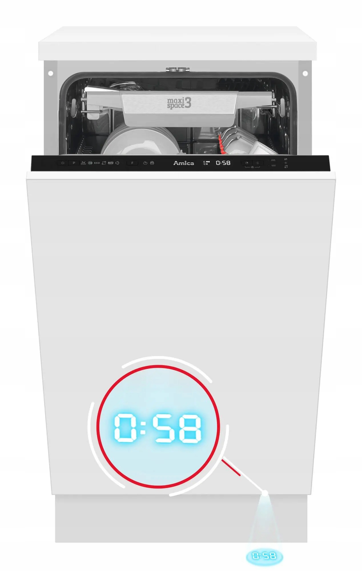 Zmywarka AMICA DIM46B6ELOiD 10kpl 42dB 45cm