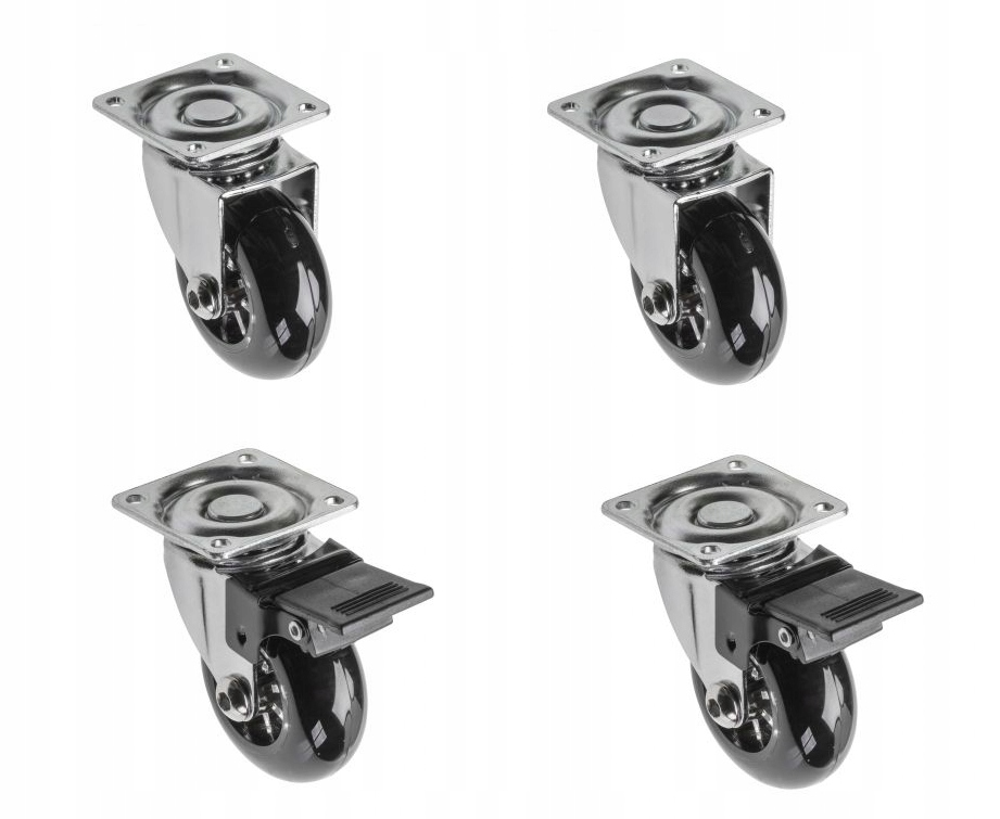 

Zestaw kółek meblowych obrotowych Gtv fi 50mm