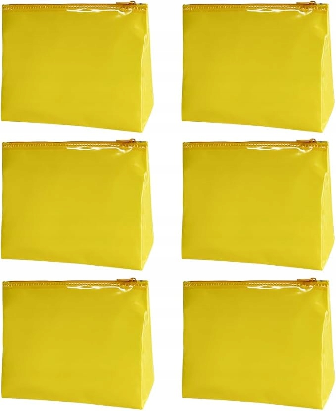 Sada 6 plastových vodotesných vreciek 20x15x6.5 cm, žlté