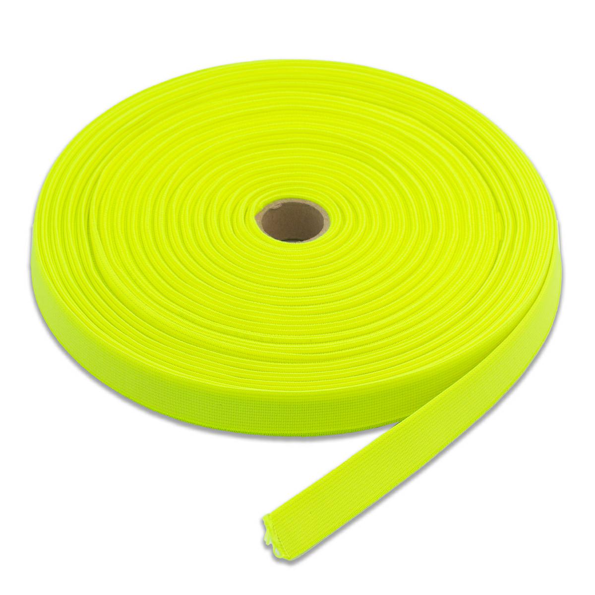 Guma tkaná 20mm/25m neonově žlutá L4206