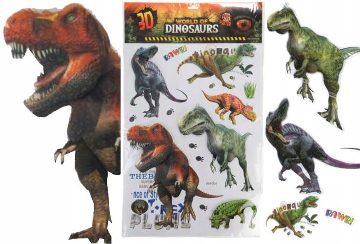 

Duże Naklejki Na Ścianę XXL Dinozaury T-rex 3D