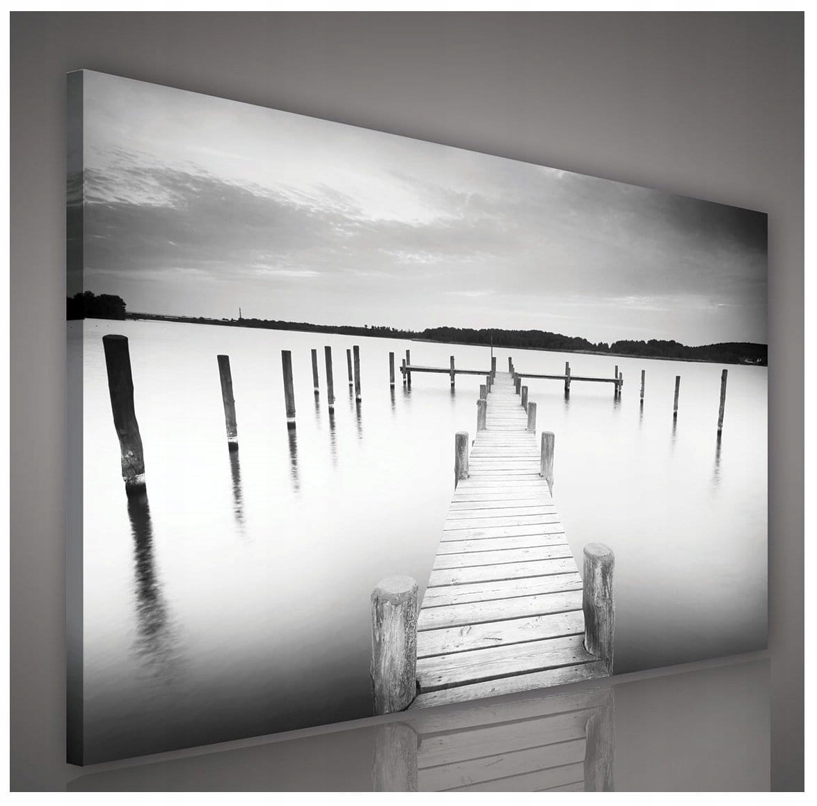 Obraz 100x75 Ticho klid voda černobílé meditace příroda krajina