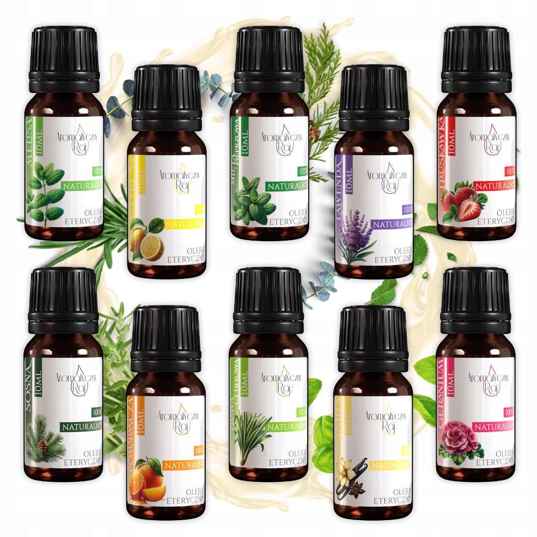 Zestaw Domowy 100% Naturalne Olejki Eteryczne do Domu i Aromaterapii