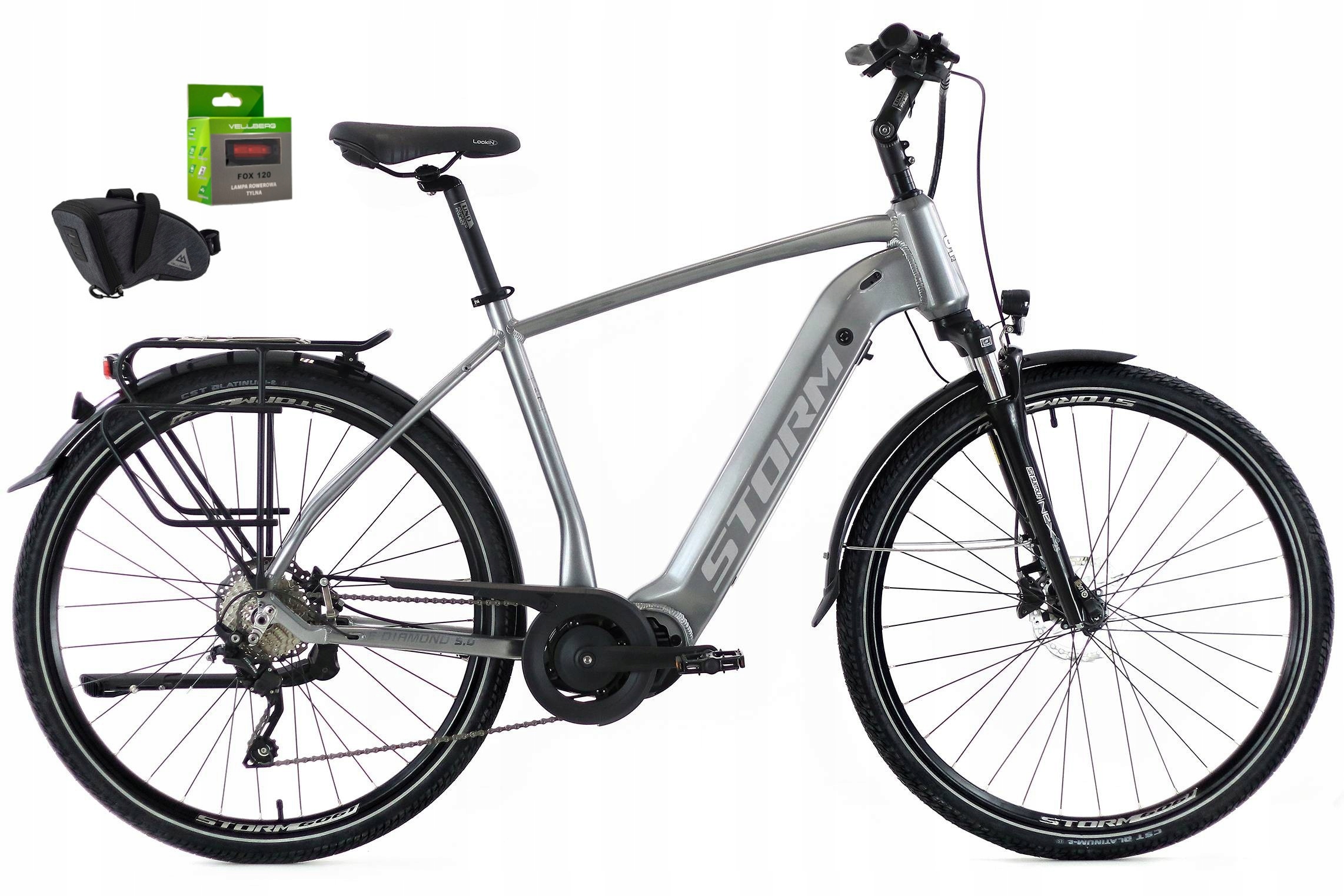 Rower Elektryczny 28 Storm E-diamond 5.0 Shimano Deore M6000 2HT 19″ Grat