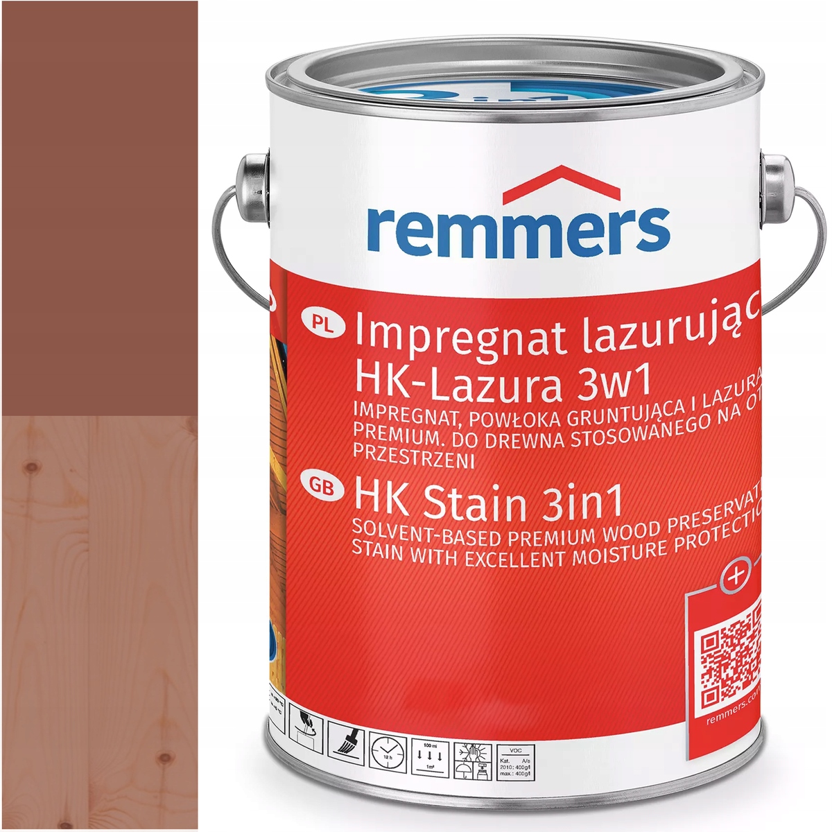 Remmers HK-Lasur Ochranná lazúra na drevo Ral 8004 Hnedá Meď 20L