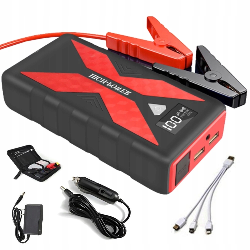 Výkonný Startér Jump Booster Powerbank 12V Set 20000 mAh 320A