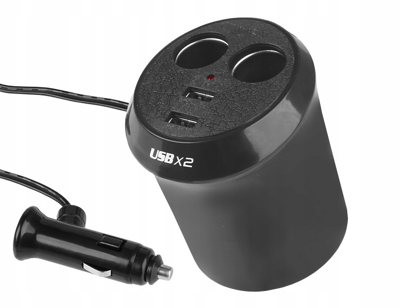 

Rozgałęziacz zapalniczki Kubek 12/24V 2 Usb 1000mA