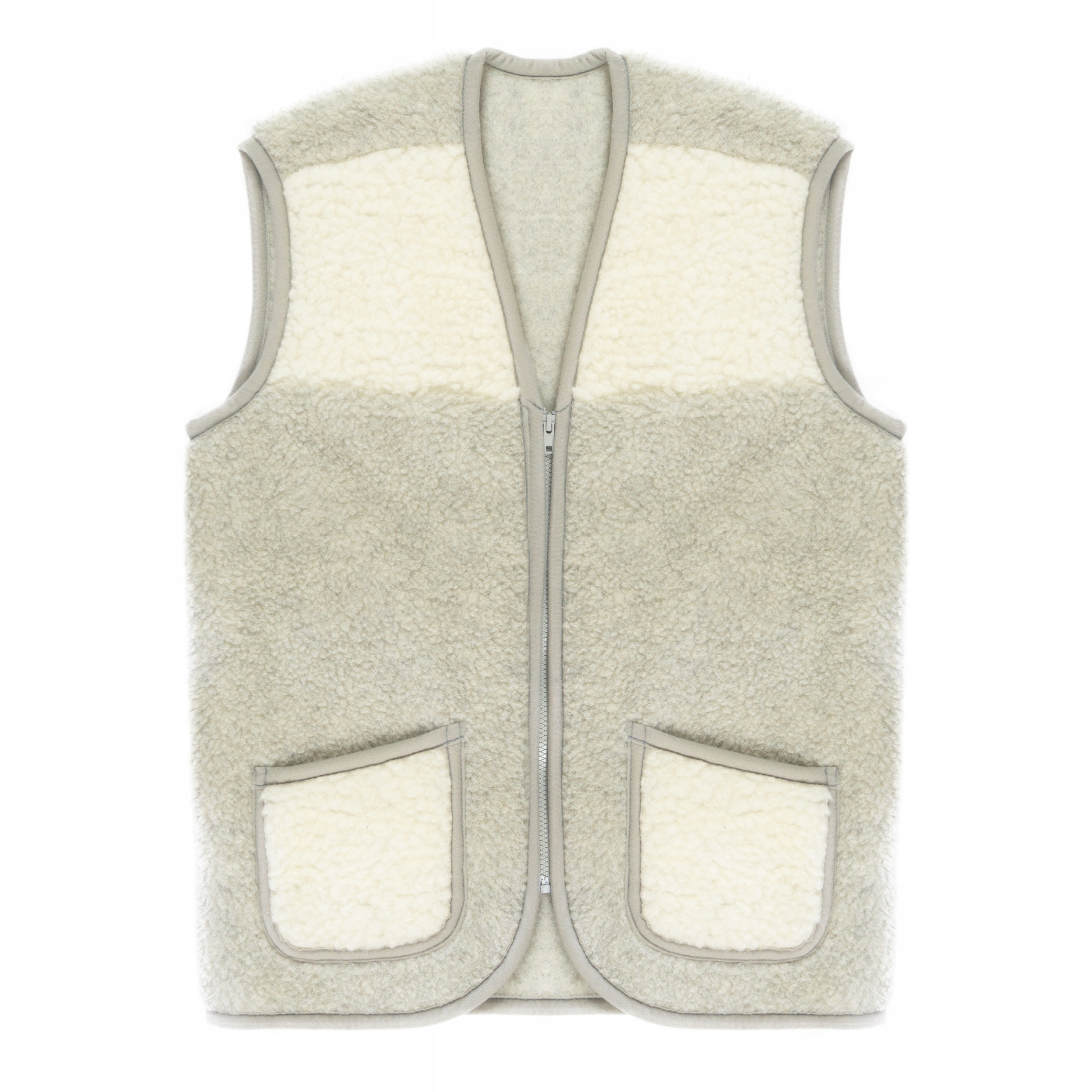Merino vlněná vesta Serena světle šedá M Tombler