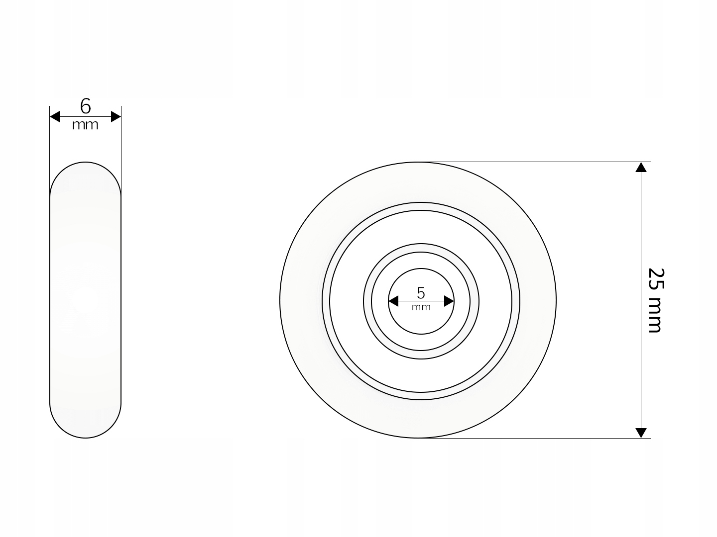 8x KÓŁKA DO KABINY PRYSZNICOWEJ ROLKA ŁOŻYSKO 25mm ZESTAW Marka Inea