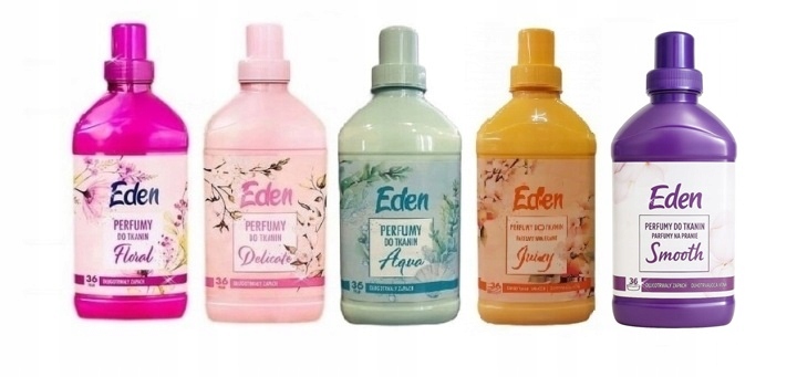 5xPERFUMY do Tkanin Eden Delicate Floral Juicy Aqua Smooth 5x720 ml
