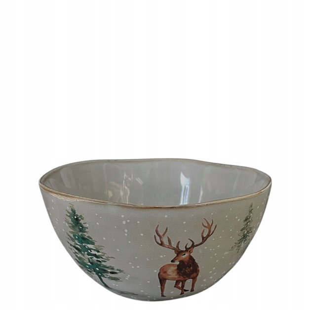 

Miska Ceramiczna Seria Zimowa Szary Błękit 15cm