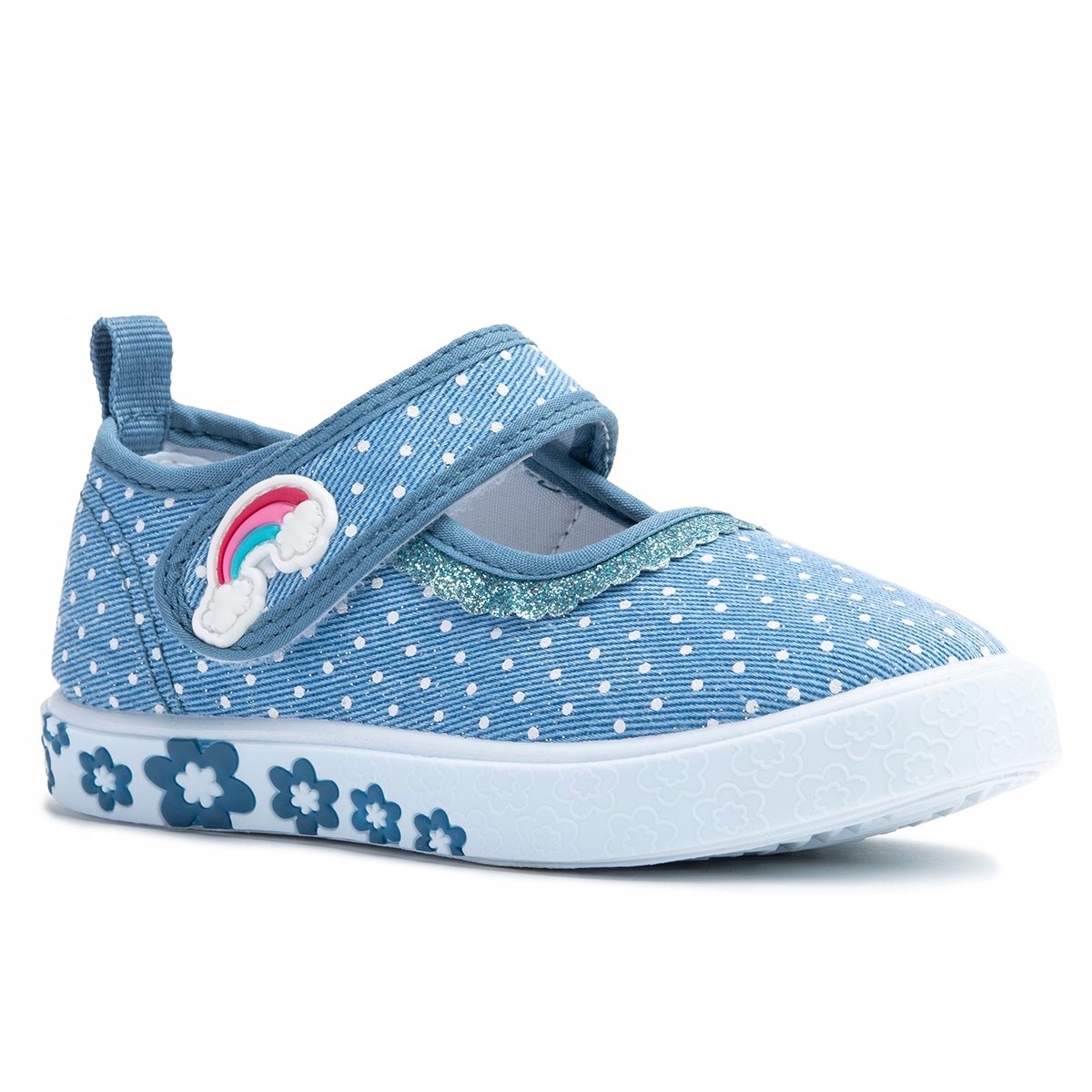 

Tenisówki na rzepy baleriny wkł.SKÓRA lekkie Axim