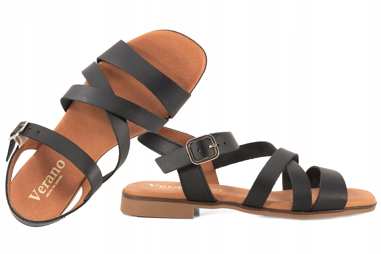 Verano 3061 Dámské Španělské Kožené Sandály Černé 37 Černá