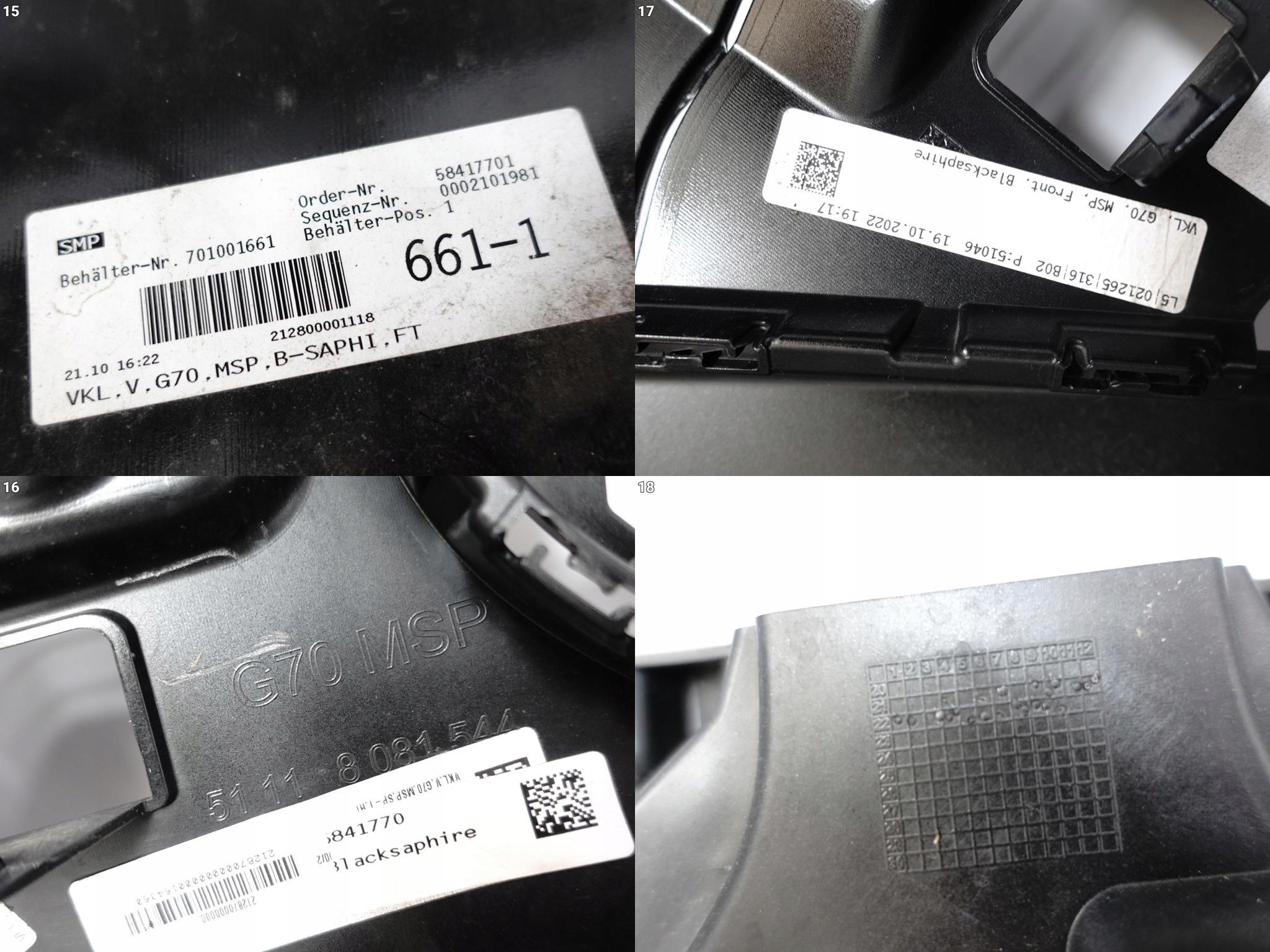 BMW i7 7 G70 m-packet 22- bumper front