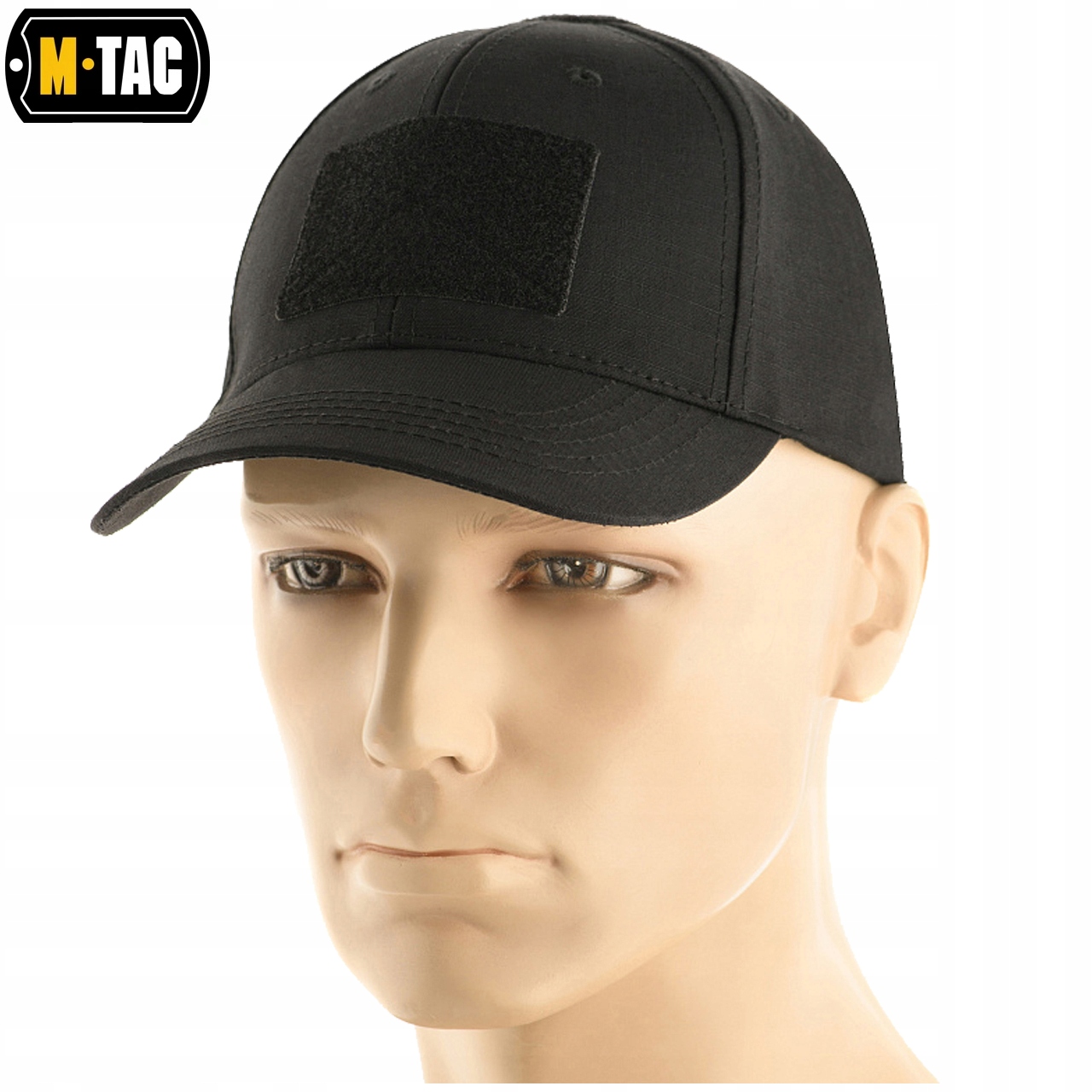 CZAPKA Z DASZKIEM TAKTYCZNA ELITE FLEX RIP-STOP M-TAC CZARNA S/M Kolor czarny