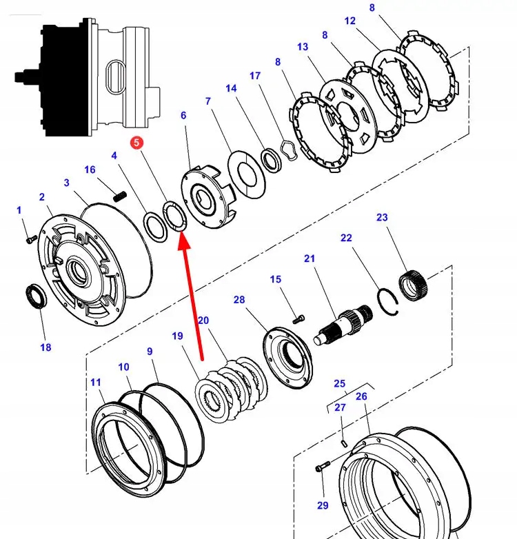 4313961M1 Podkładka mechanizmu przeniesienia Numer katalogowy części MF4313961M1