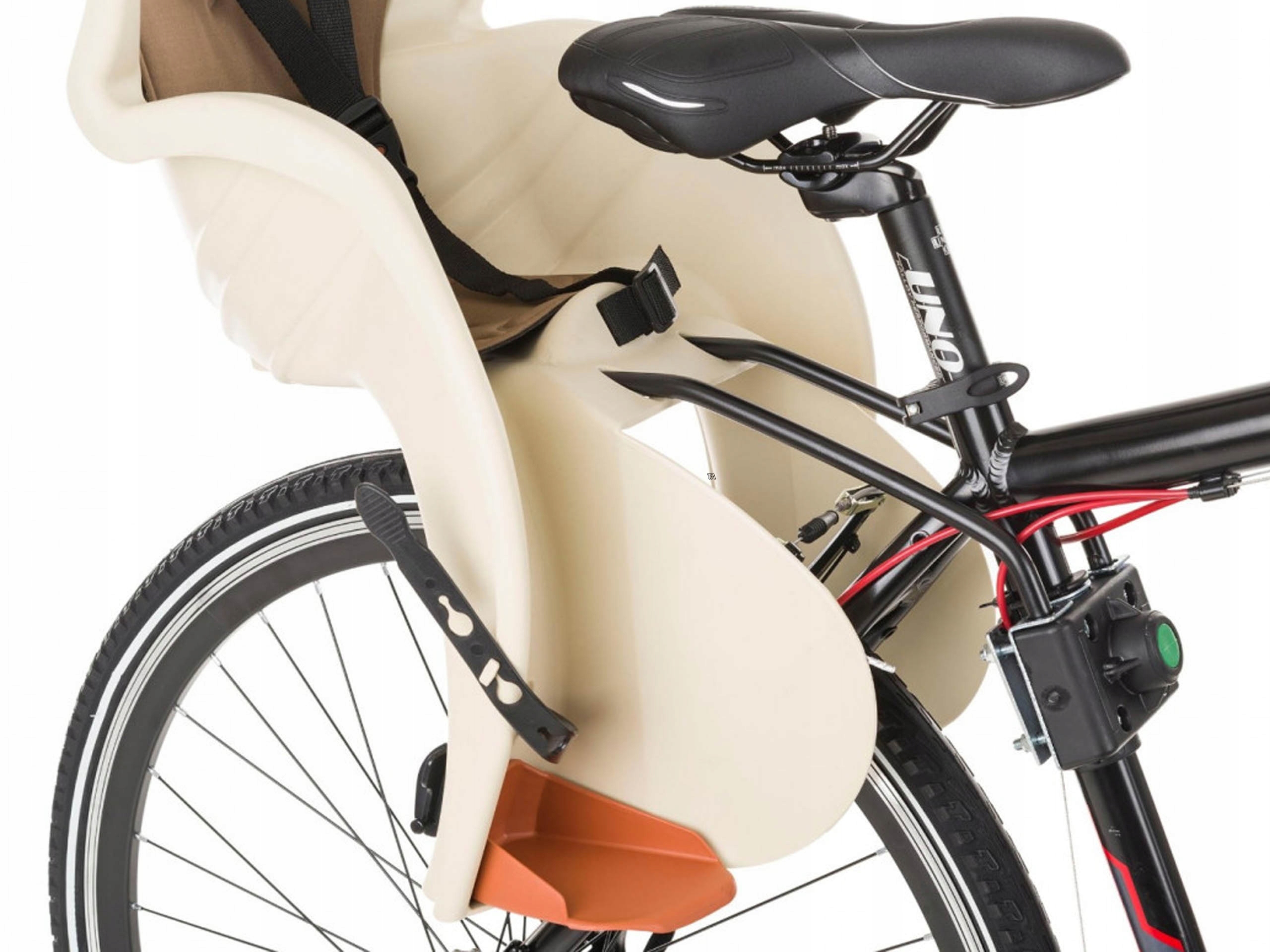 WŁOSKI SANBAS FOTELIK ROWEROWY BEŻOWY 36mc Rodzaj tylny