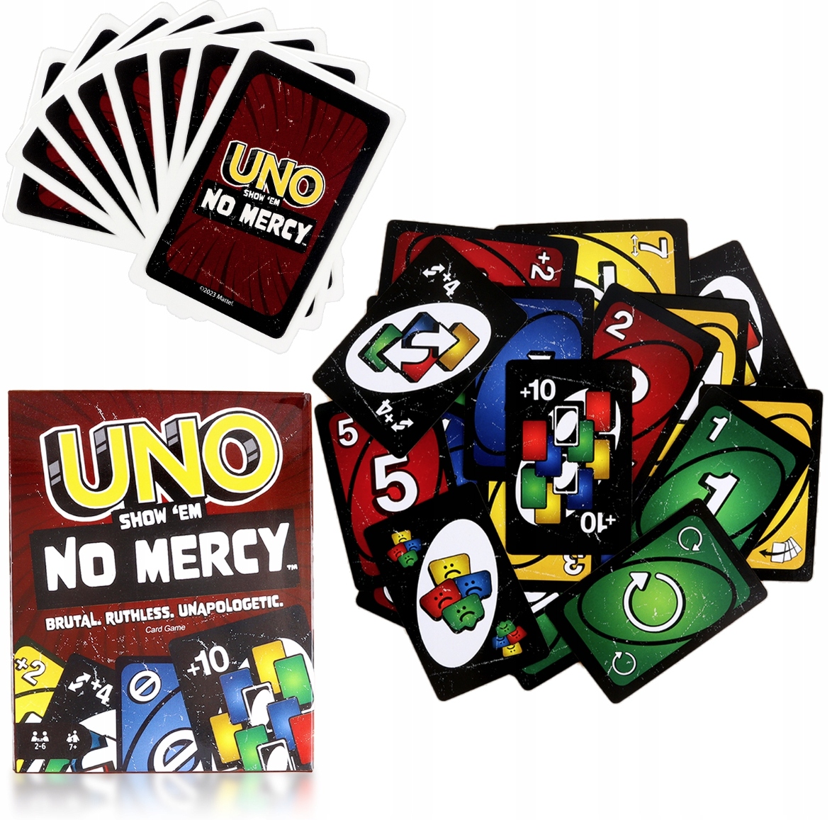 UNO GRA KARCIANA KARTY FLIP DO GRY | No Mercy Bez litości