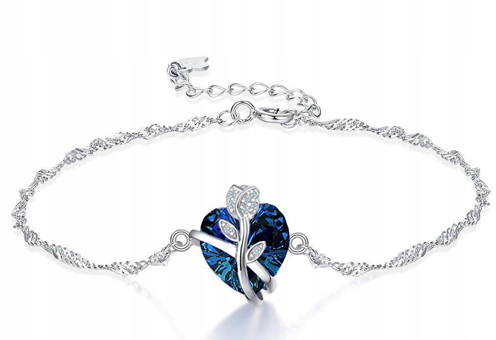 Dámský stříbrný náramek celebrity srdce stříbro elegance