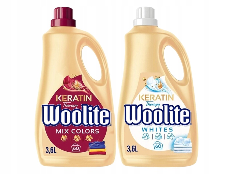 Płyn do prania Woolite Keratin Therapy Biały 3600 ml