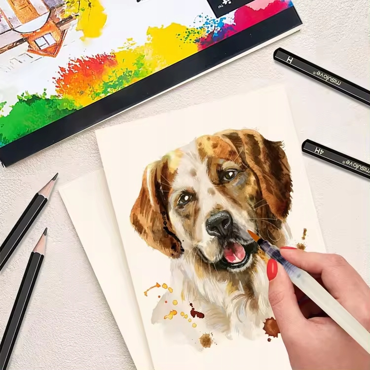 PAPIER DO AKWARELI BLOK AKWARELOWY A4 25 arkuszy SZKICOWNIK NA SPIRALI Format A4