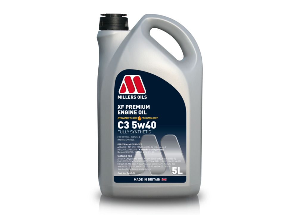 Plne syntetický motorový olej Millers Oils Xf Premium C3 5W-40 5l