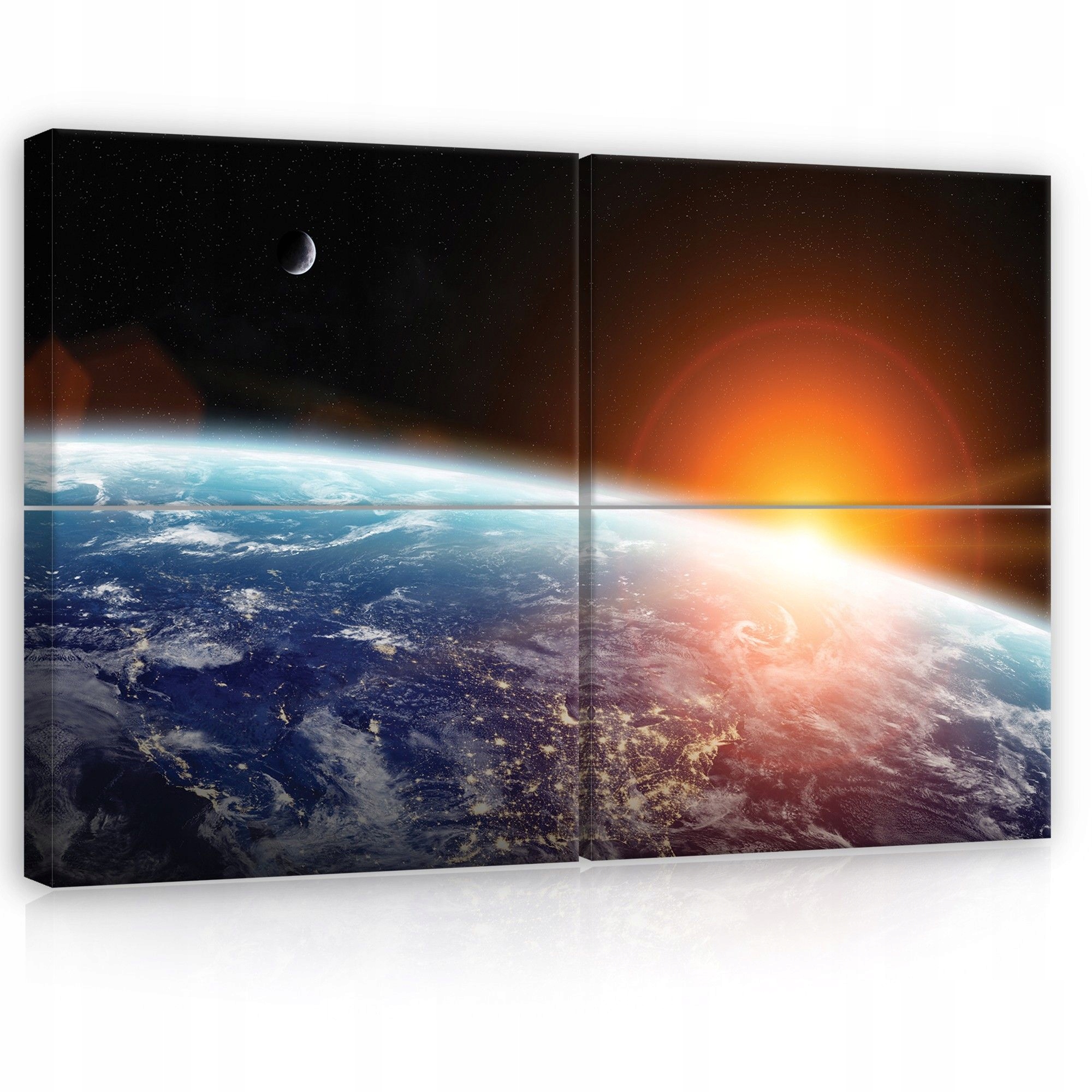 Obraz 120x80 Východ slnka Zem vesmír planéta výhľad z vesmíru