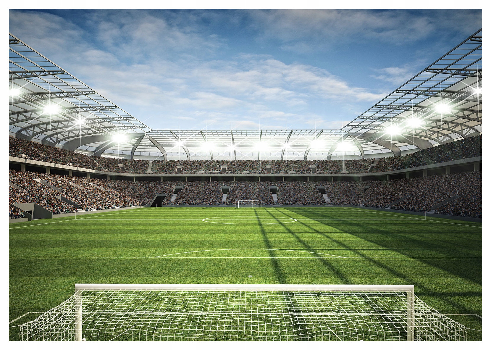 Fototapeta Futbalový štadión Energia zápasu tribúny vinyl 312x219 zelená lepidlo