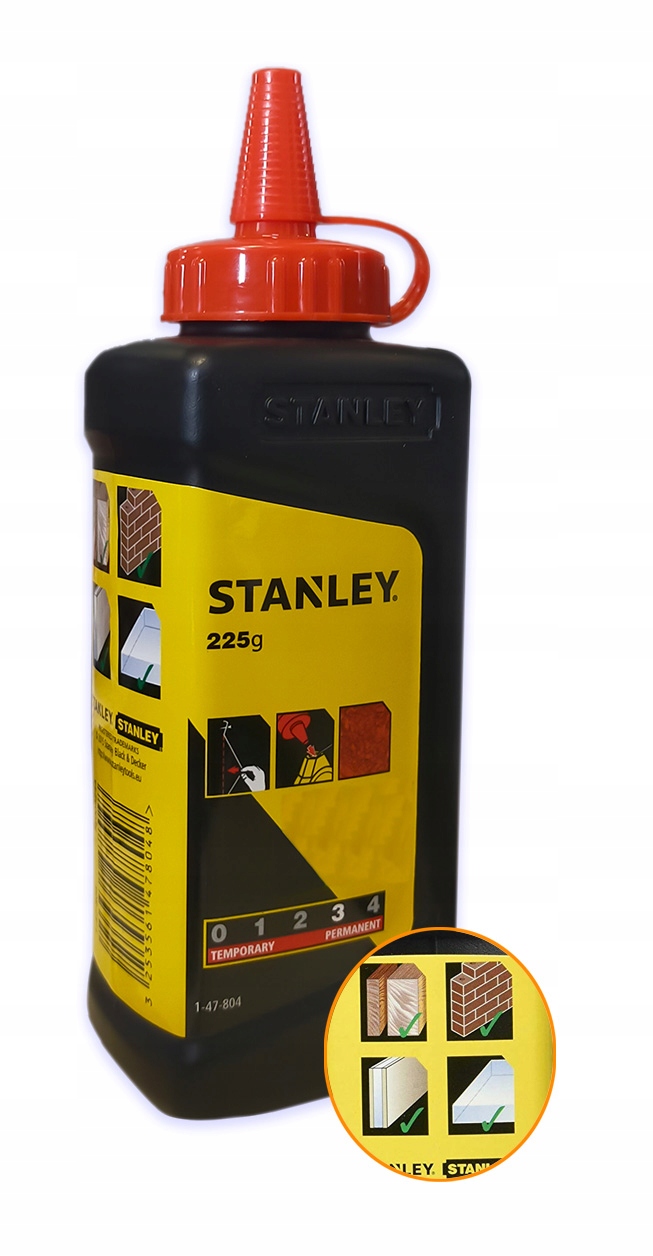 Kreda traserska Stanley 47-804 225 g czerwona Typ kreda