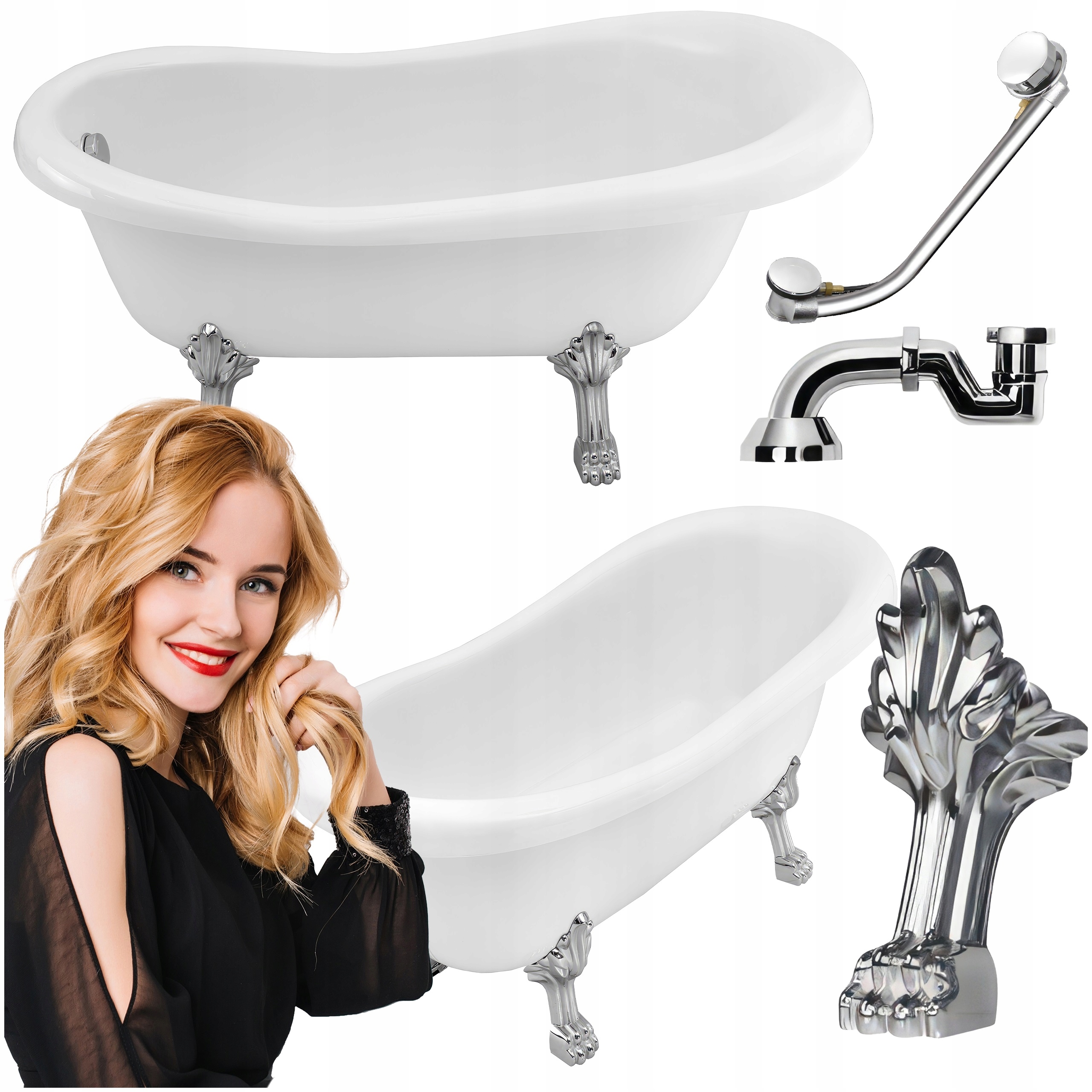 Volně Stojící Vana Retro 170x74