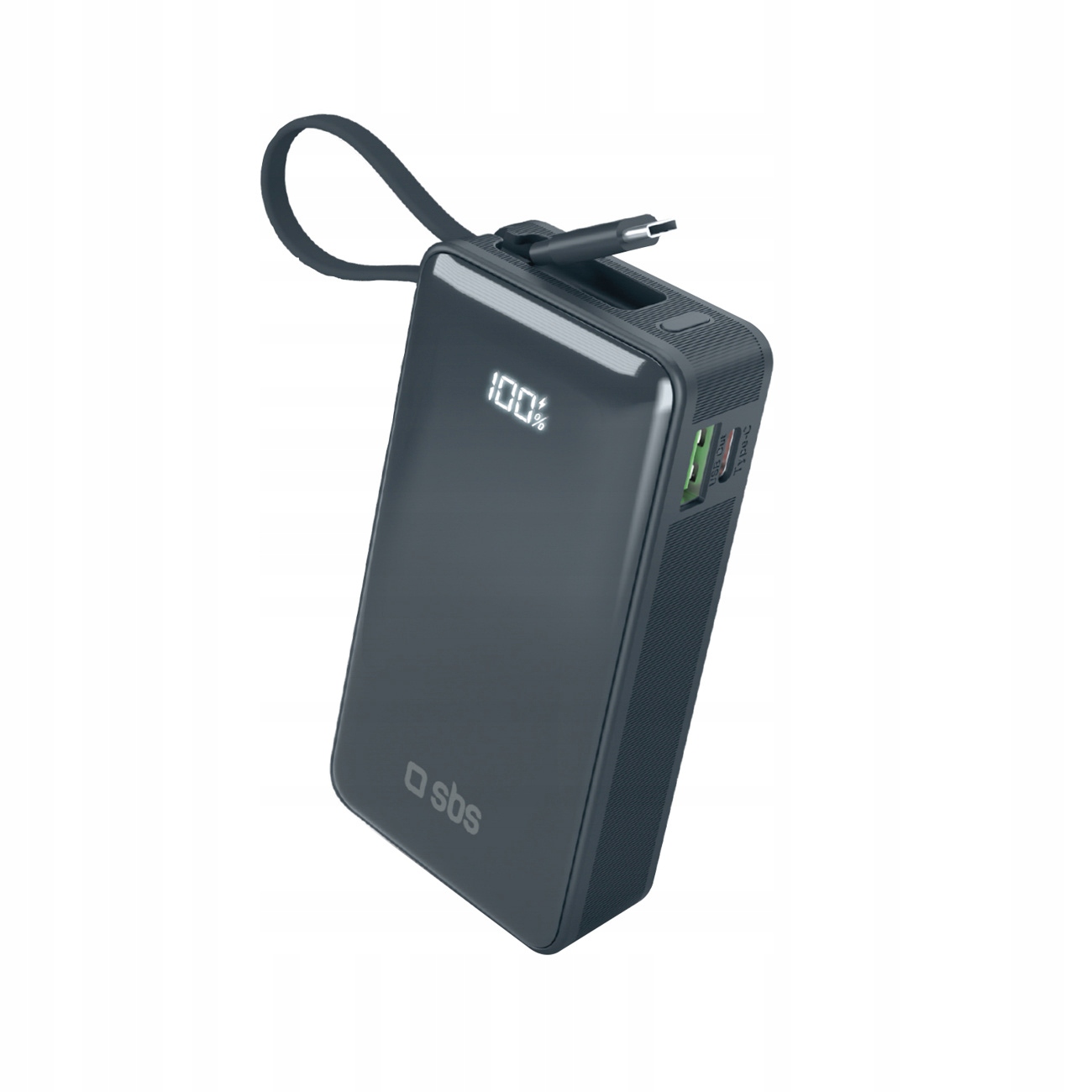 Powerbanka 10000 mAh Usb-a Usb-c s vstavaným displejom a káblom Usb-c 20 W