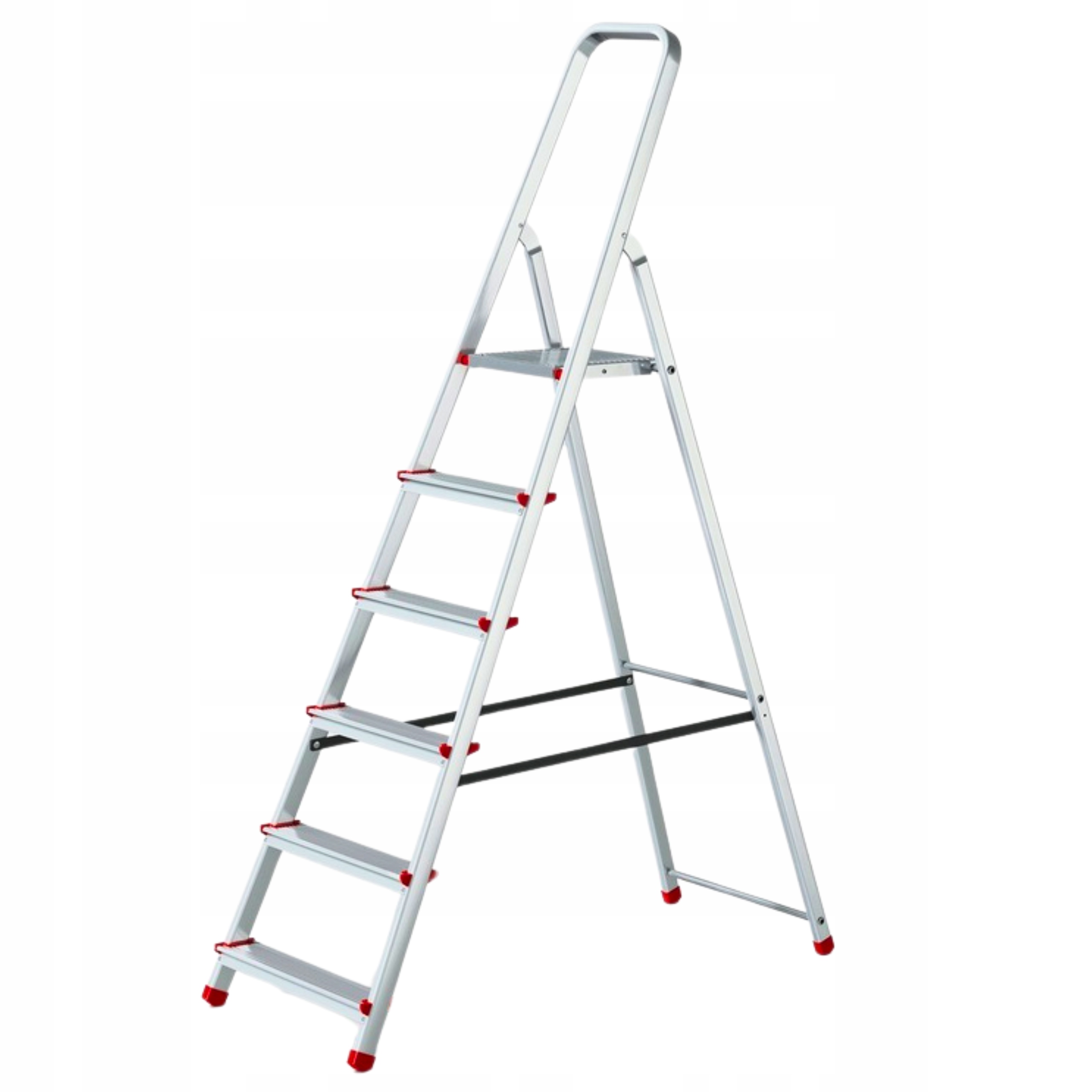 Domáca hliníková rebríková tyč 6 stupňov s háčikom Zadarmo poľský výrobok 3,19 m Abiko