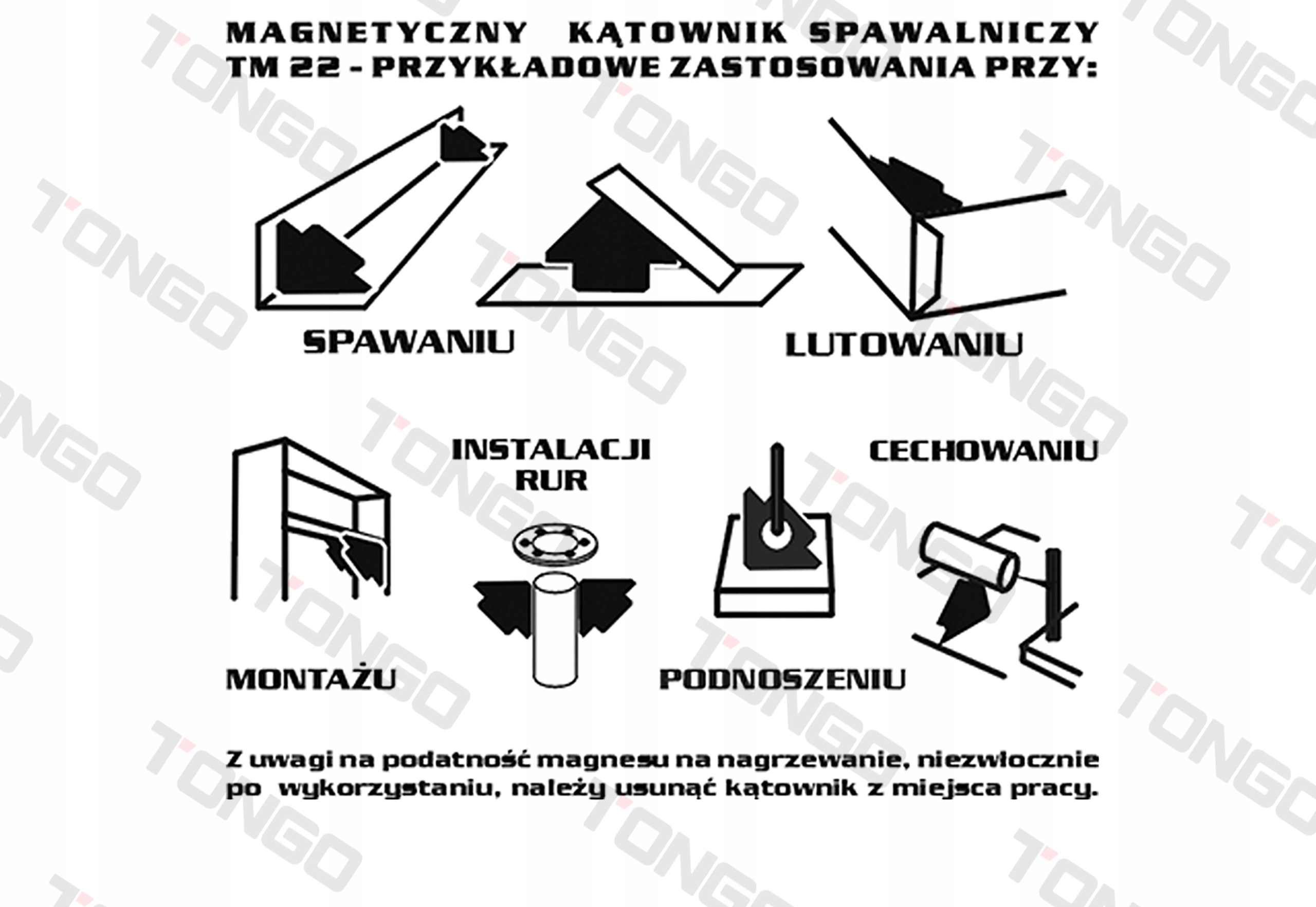 KĄTOWNIK UCHWYT MAGNETYCZNY SPAWALNICZY ZESTAW Stan opakowania oryginalne