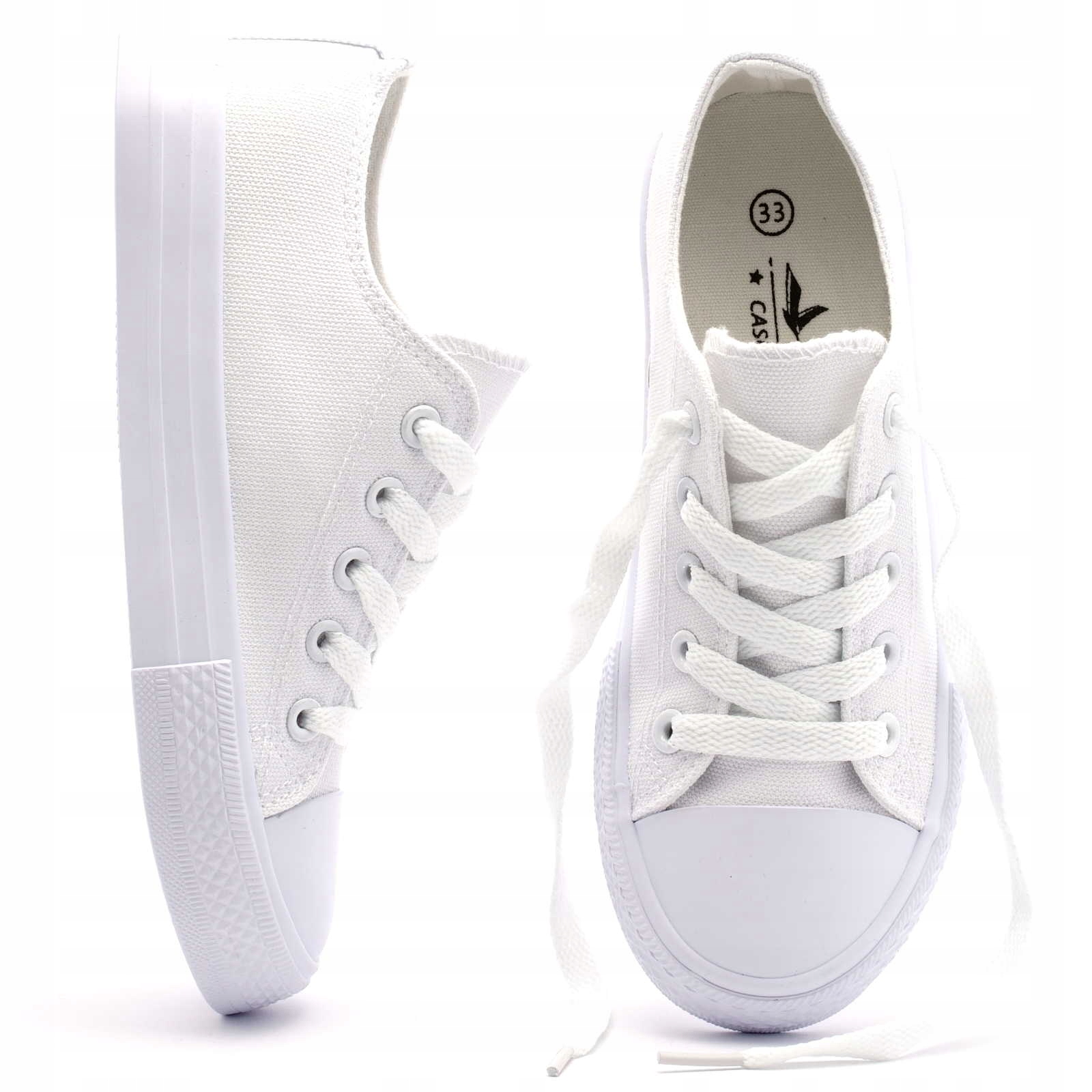 

Trampki dziecięce All White tenisówki Jakość r. 33