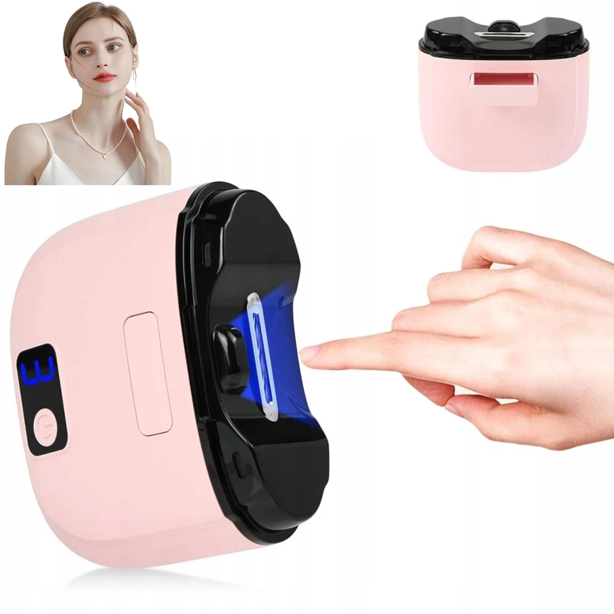 Růžový elektrický kleštičky na nehty s nabíjením pro děti a seniory