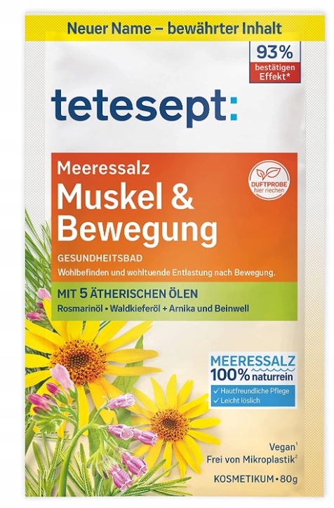 

Tetesept, Muskel Bewegung, Dodatek do kąpieli, 80g