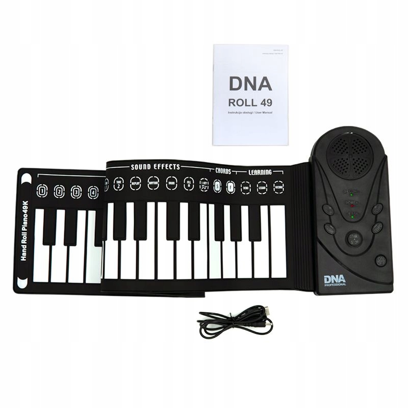 Keyboard Zwijany Przenośny Klawisze Organy Syntezator Dna Roll 49