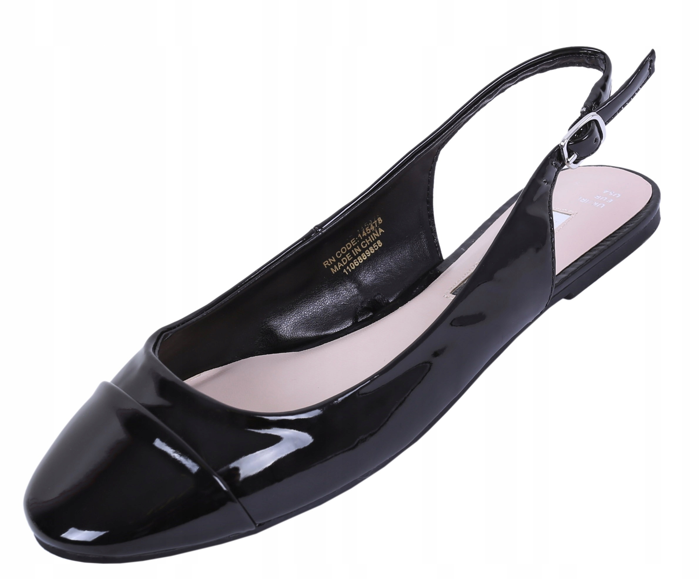 

Czarne zapinane balerinki Primark 37