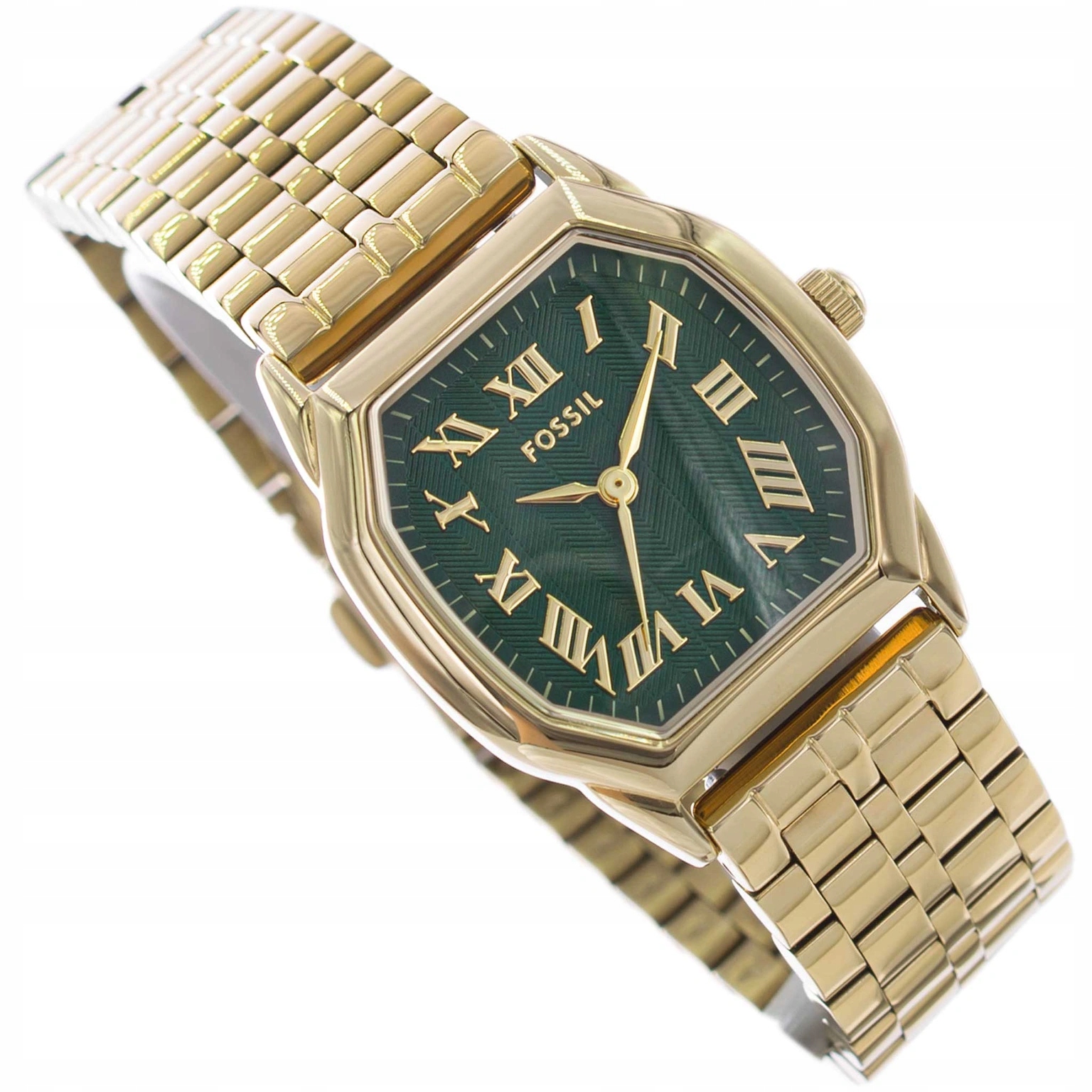 Dámské Hodinky Fossil ES5451 Harlow Zlaté Na Retro Náramku