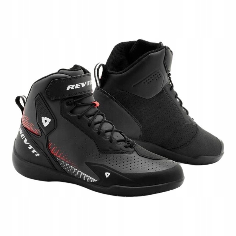 Krátke motocyklové topánky Revit G-force 2 Black/neon Red, čierna červená