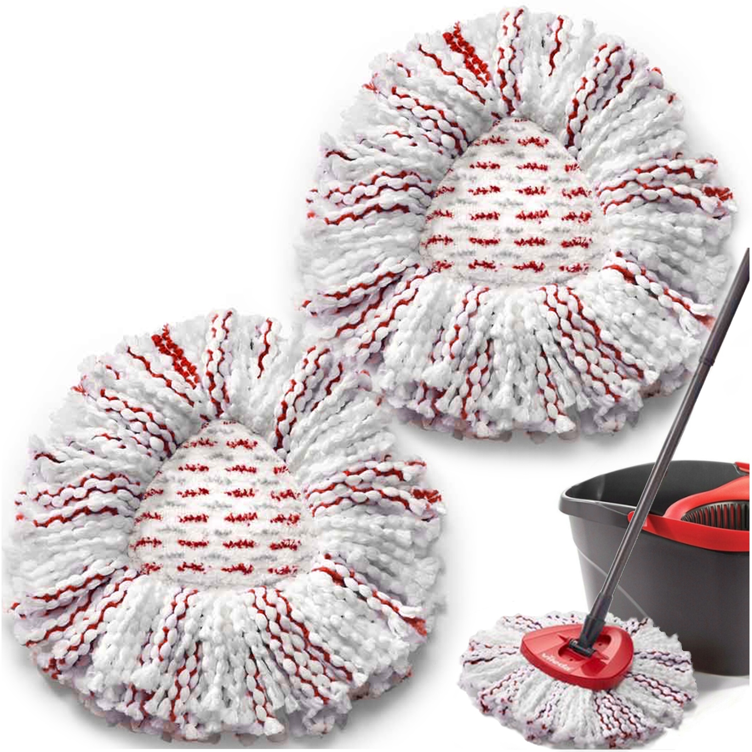 2x WKŁAD NAKŁADKA DO MOPA OBROTOWEGO TURBO 3W1 NOWY MODEL ZAMIENNIK