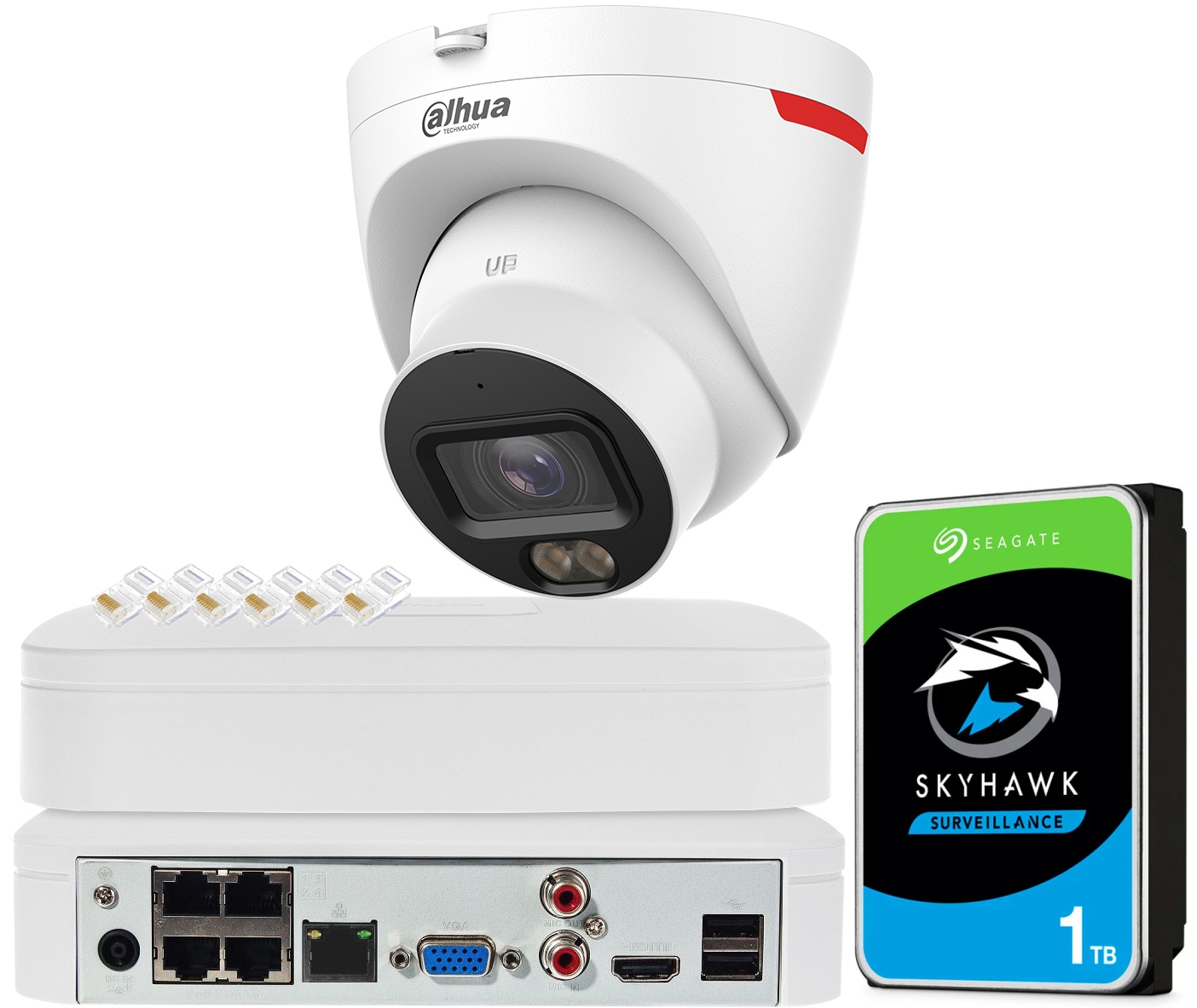 Sada na monitorovanie Dahua 1x Kamera IPC-HDW2449T-S-PRO 4Mpx PoE WizColor