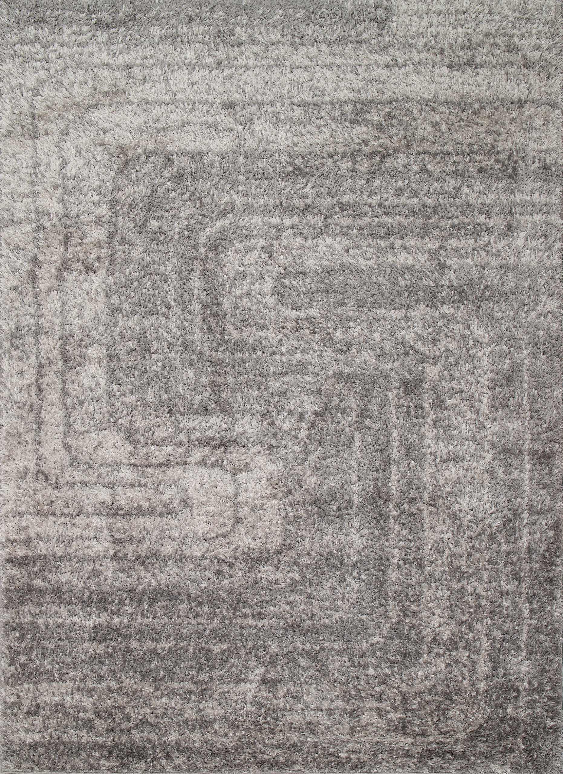 Šedý hrubý shaggy koberec do obývačky alebo spálne, 160 x 220 cm