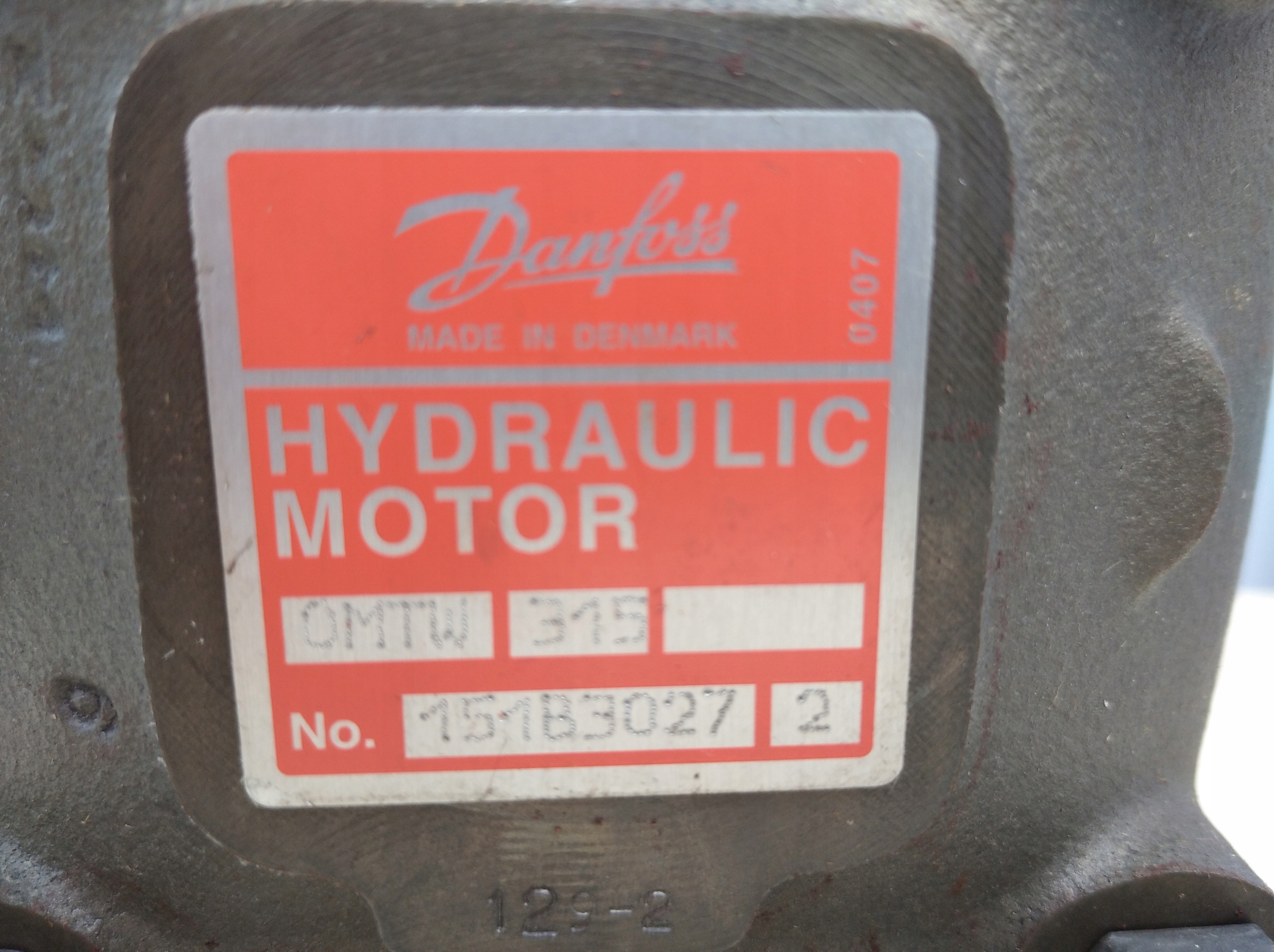Silnik hydrauliczny Danfoss 151B3027 OMTW 315 Machine type Other