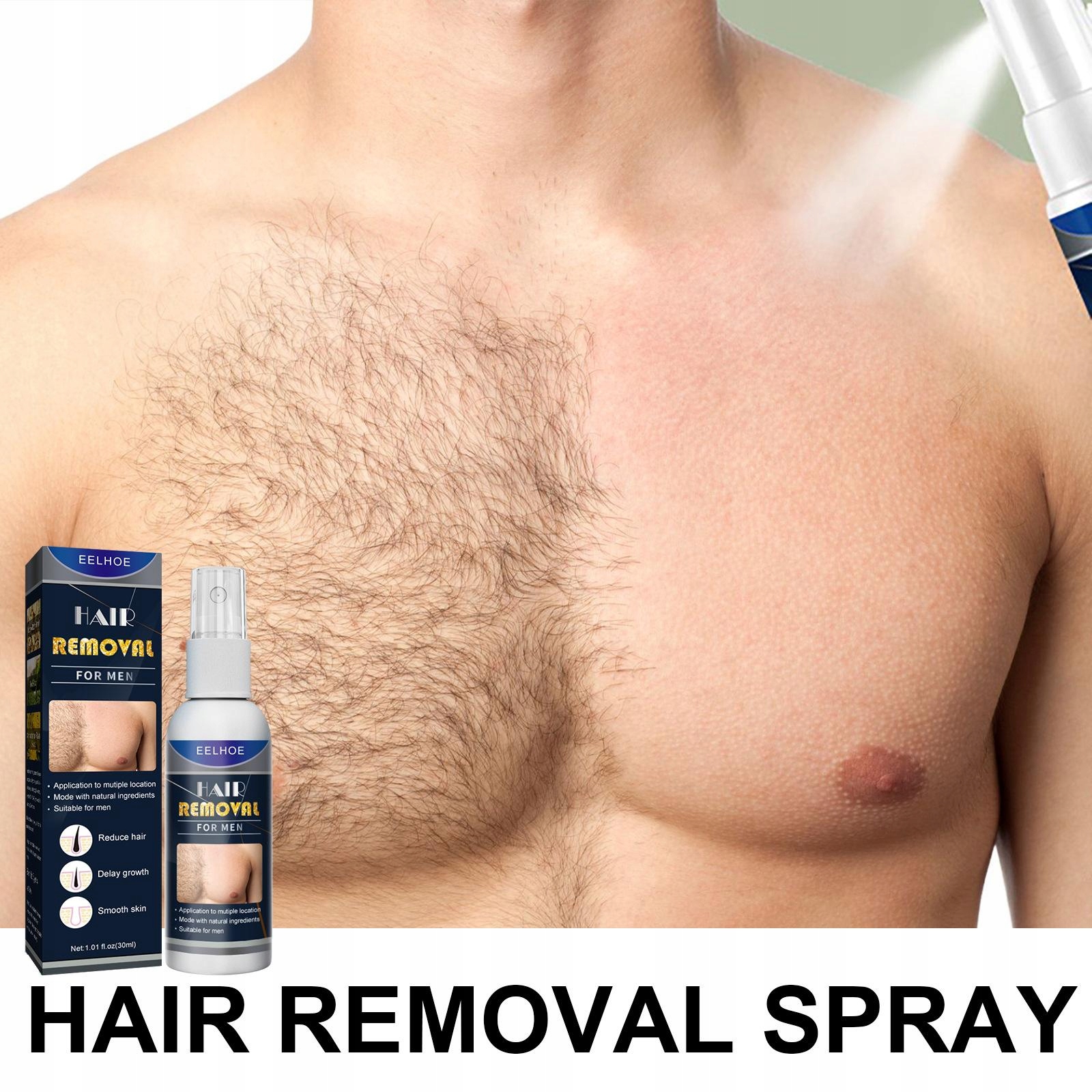 Spray do usuwania włosów, 50 ml Hair Off Nie draż