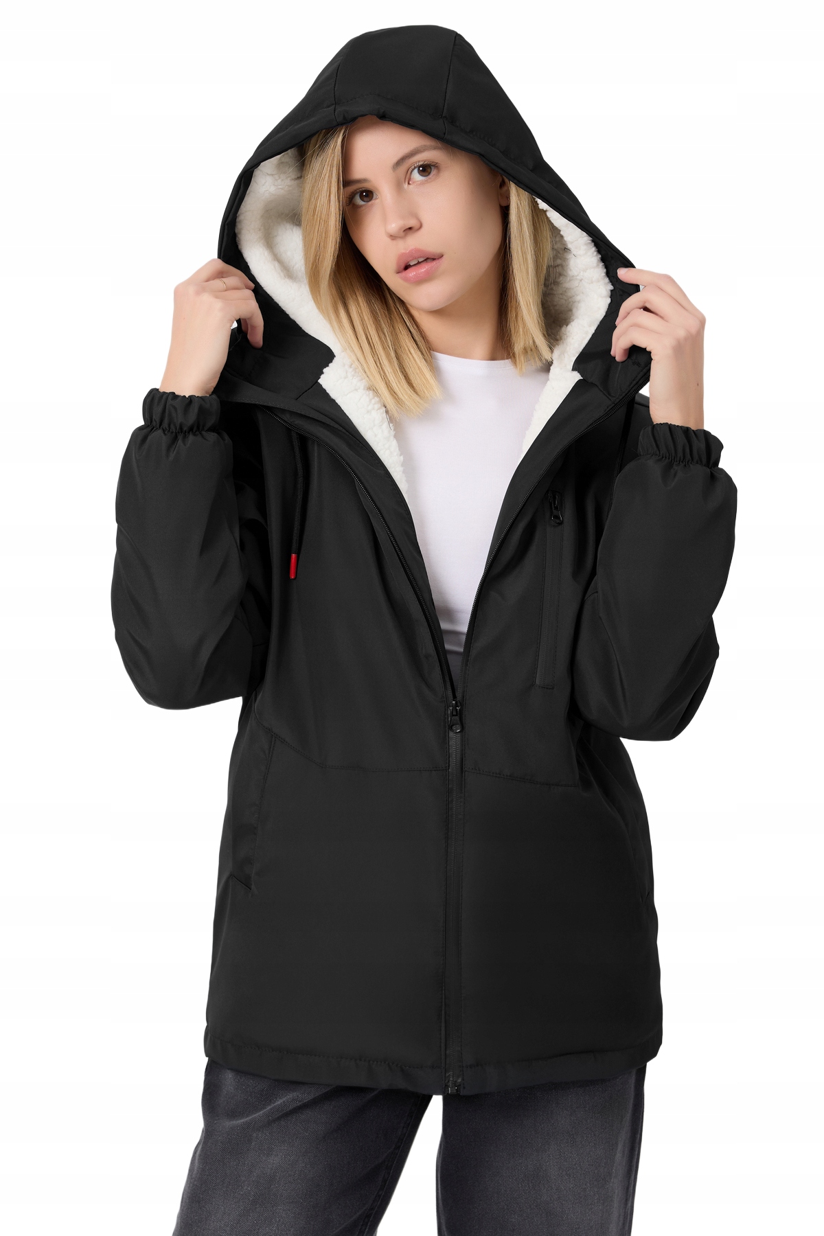 Royalside Černá Bunda S Kapucí A Zimním Zateplením XL Opa